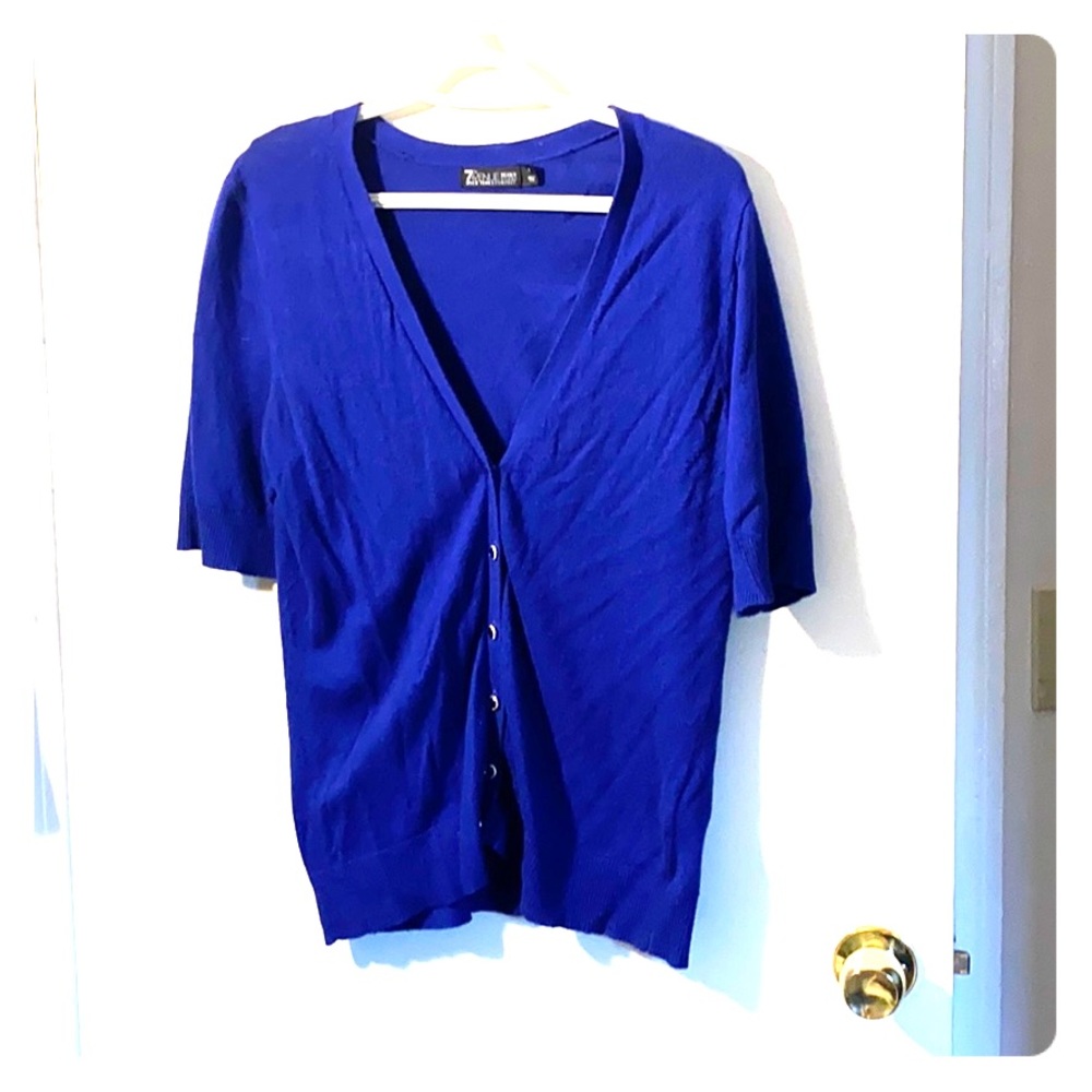 Short sleeve boyfriend cardigan